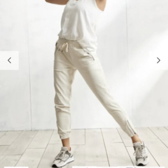 ATHLETA Birch Light Gray Farallon Jogger Pants Sz 4 - Picture 4 of 15